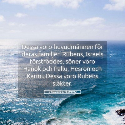 Picture 05 - 2 Mosebok 6:14 SV1917 - Dessa voro huvudmännen för deras familjer. - Bible Verse Picture