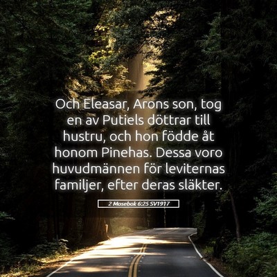 Picture 05 - 2 Mosebok 6:25 SV1917 - Och Eleasar, Arons son, tog en av Putiels - Bible Verse Picture