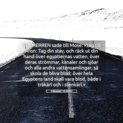 Picture 05 - 2 Mosebok 7:19 SV1917 - Och HERREN sade till Mose: »Säg till Aron: Tag - Bible Verse Picture