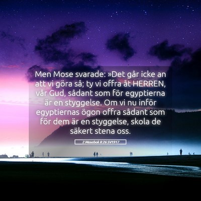 Picture 05 - 2 Mosebok 8:26 SV1917 - Men Mose svarade: »Det går icke an att vi göra - Bible Verse Picture