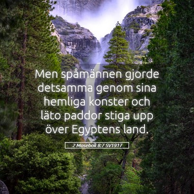 Picture 05 - 2 Mosebok 8:7 SV1917 - Men spåmännen gjorde detsamma genom sina - Bible Verse Picture