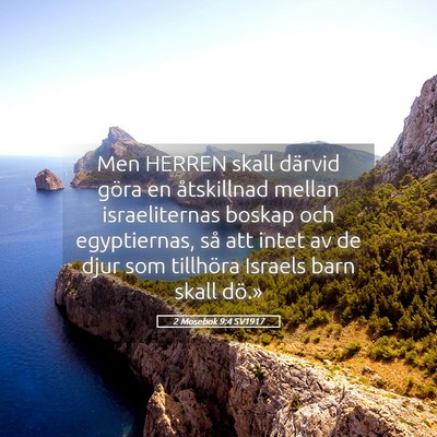 Picture 05 - 2 Mosebok 9:4 SV1917 - Men HERREN skall därvid göra en åtskillnad - Bible Verse Picture