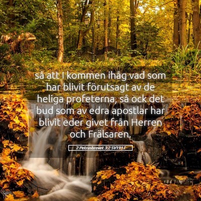 Picture 05 - 2 Petrusbrevet 3:2 SV1917 - så att I kommen ihåg vad som har blivit - Bible Verse Picture