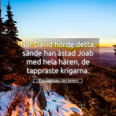 Picture 05 - 2 Samuelsboken 10:7 SV1917 - När David hörde detta, sände han åstad Joab - Bible Verse Picture