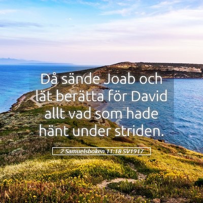Picture 05 - 2 Samuelsboken 11:18 SV1917 - Då sände Joab och lät berätta för David allt - Bible Verse Picture