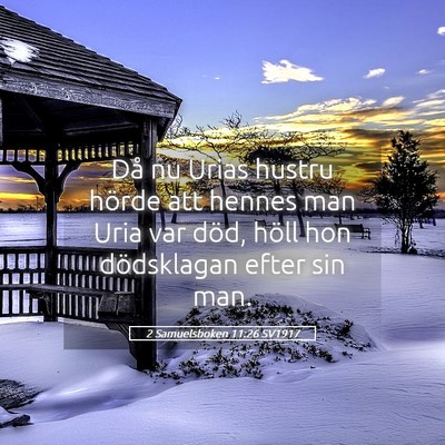 Picture 05 - 2 Samuelsboken 11:26 SV1917 - Då nu Urias hustru hörde att hennes man Uria - Bible Verse Picture