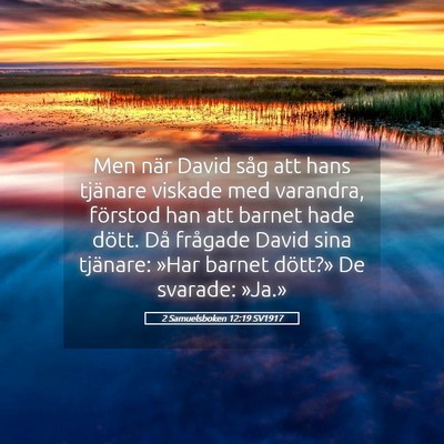 Picture 05 - 2 Samuelsboken 12:19 SV1917 - Men när David såg att hans tjänare viskade med - Bible Verse Picture