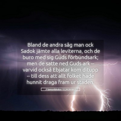 Picture 05 - 2 Samuelsboken 15:24 SV1917 - Bland de andra såg man ock Sadok jämte alla - Bible Verse Picture
