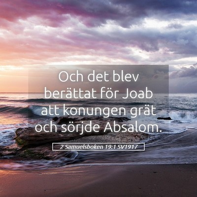 Picture 05 - 2 Samuelsboken 19:1 SV1917 - Och det blev berättat för Joab att konungen - Bible Verse Picture