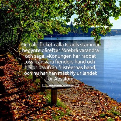 Picture 05 - 2 Samuelsboken 19:9 SV1917 - Och allt folket i alla Israels stammar begynte - Bible Verse Picture