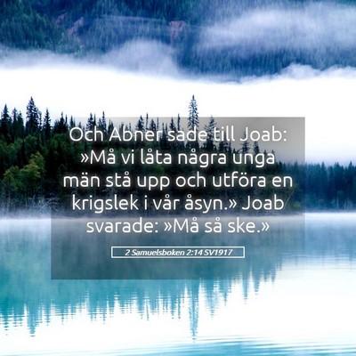 Picture 05 - 2 Samuelsboken 2:14 SV1917 - Och Abner sade till Joab: »Må vi låta några - Bible Verse Picture