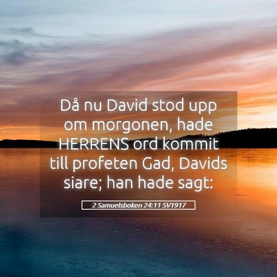Picture 05 - 2 Samuelsboken 24:11 SV1917 - Då nu David stod upp om morgonen, hade HERRENS - Bible Verse Picture