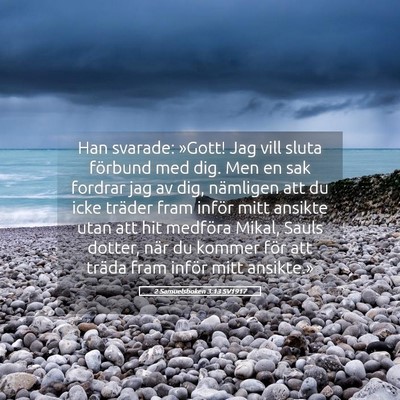 Picture 05 - 2 Samuelsboken 3:13 SV1917 - Han svarade: »Gott! Jag vill sluta förbund med - Bible Verse Picture