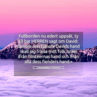 Picture 05 - 2 Samuelsboken 3:18 SV1917 - Fullborden nu edert uppsåt, ty så har HERREN - Bible Verse Picture