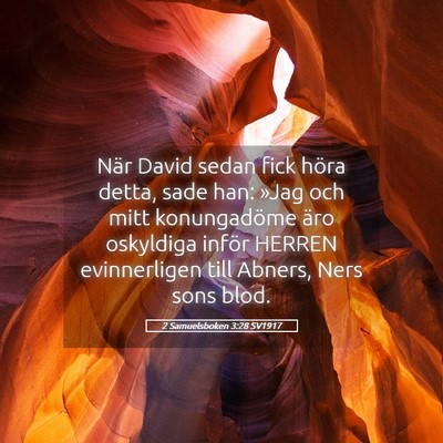 Picture 05 - 2 Samuelsboken 3:28 SV1917 - När David sedan fick höra detta, sade han: - Bible Verse Picture