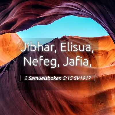 Picture 05 - 2 Samuelsboken 5:15 SV1917 - Jibhar, Elisua, Nefeg, - Bible Verse Picture