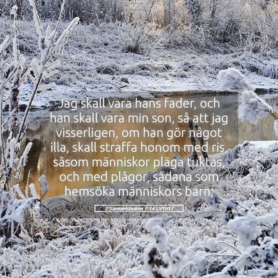 Picture 05 - 2 Samuelsboken 7:14 SV1917 - Jag skall vara hans fader, och han skall vara min - Bible Verse Picture