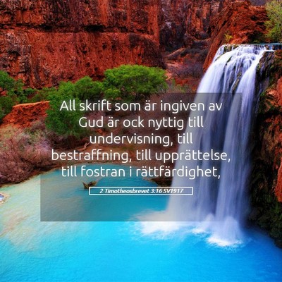 Picture 05 - 2 Timotheosbrevet 3:16 SV1917 - All skrift som är ingiven av Gud är ock nyttig - Bible Verse Picture