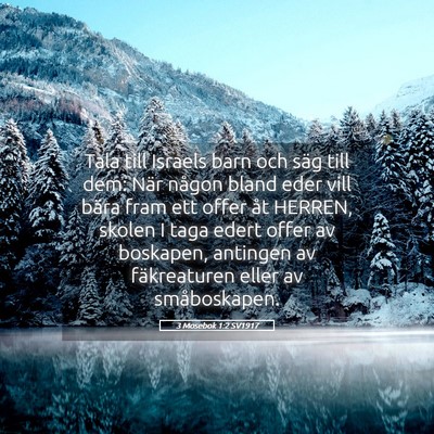 Picture 05 - 3 Mosebok 1:2 SV1917 - Tala till Israels barn och säg till dem: När - Bible Verse Picture