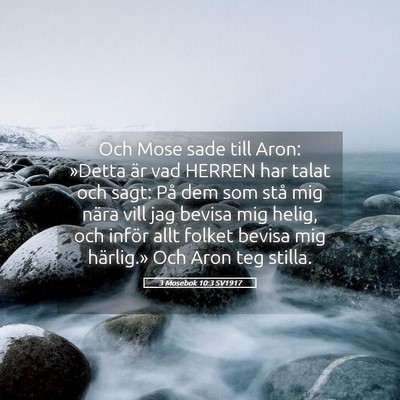 Picture 05 - 3 Mosebok 10:3 SV1917 - Och Mose sade till Aron: »Detta är vad HERREN - Bible Verse Picture