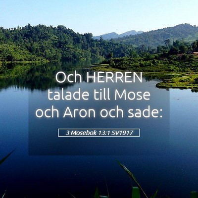 Picture 05 - 3 Mosebok 13:1 SV1917 - Och HERREN talade till Mose och Aron och - Bible Verse Picture