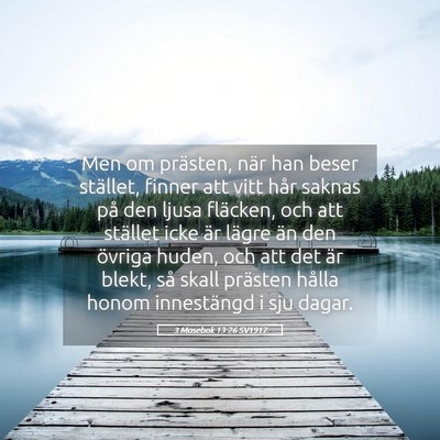 Picture 05 - 3 Mosebok 13:26 SV1917 - Men om prästen, när han beser stället, finner - Bible Verse Picture