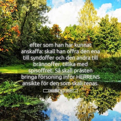 Picture 05 - 3 Mosebok 14:31 SV1917 - efter som han har kunnat anskaffa: skall han - Bible Verse Picture