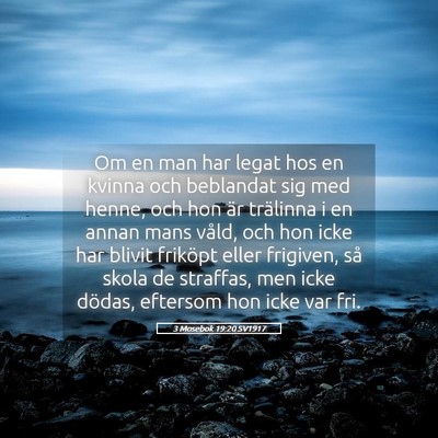 Picture 05 - 3 Mosebok 19:20 SV1917 - Om en man har legat hos en kvinna och beblandat - Bible Verse Picture