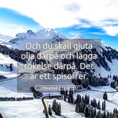Picture 05 - 3 Mosebok 2:15 SV1917 - Och du skall gjuta olja därpå och lägga - Bible Verse Picture