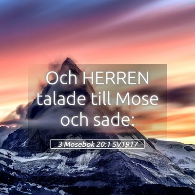 Picture 05 - 3 Mosebok 20:1 SV1917 - Och HERREN talade till Mose och - Bible Verse Picture