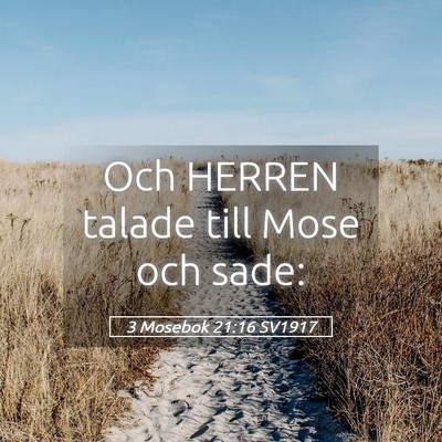 Picture 05 - 3 Mosebok 21:16 SV1917 - Och HERREN talade till Mose och - Bible Verse Picture
