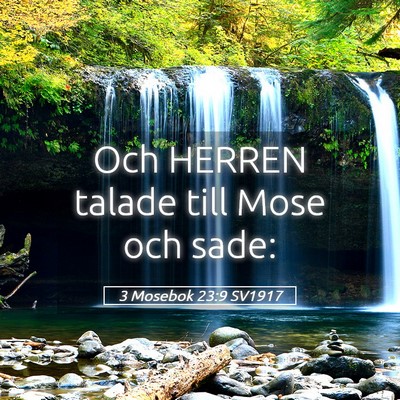 Picture 05 - 3 Mosebok 23:9 SV1917 - Och HERREN talade till Mose och - Bible Verse Picture