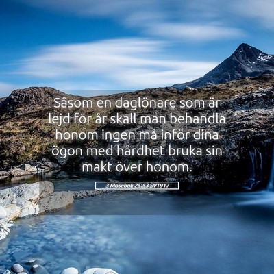 Picture 05 - 3 Mosebok 25:53 SV1917 - Såsom en daglönare som är lejd för år skall - Bible Verse Picture