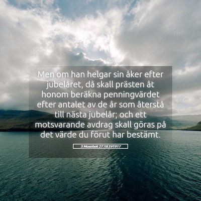 Picture 05 - 3 Mosebok 27:18 SV1917 - Men om han helgar sin åker efter jubelåret, då - Bible Verse Picture