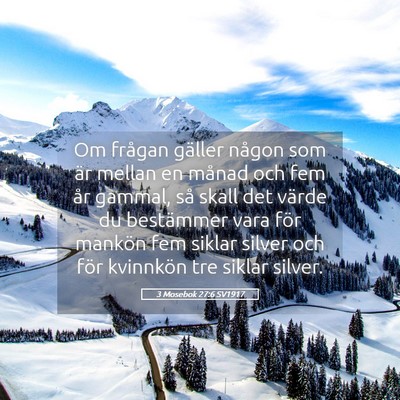 Picture 05 - 3 Mosebok 27:6 SV1917 - Om frågan gäller någon som är mellan en - Bible Verse Picture
