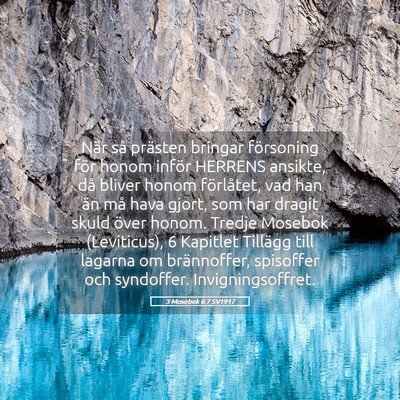 Picture 05 - 3 Mosebok 6:7 SV1917 - När så prästen bringar försoning för honom - Bible Verse Picture