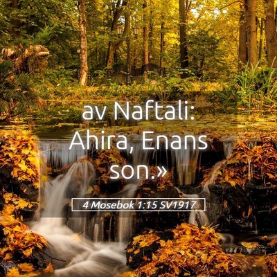 Picture 05 - 4 Mosebok 1:15 SV1917 - av Naftali: Ahira, Enans - Bible Verse Picture
