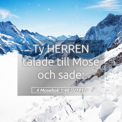 Picture 05 - 4 Mosebok 1:48 SV1917 - Ty HERREN talade till Mose och - Bible Verse Picture
