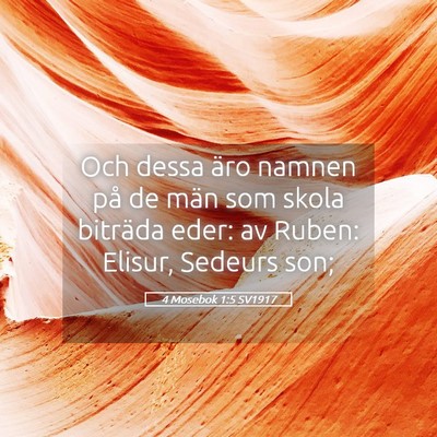 Picture 05 - 4 Mosebok 1:5 SV1917 - Och dessa äro namnen på de män som skola - Bible Verse Picture