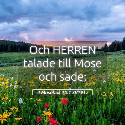 Picture 05 - 4 Mosebok 10:1 SV1917 - Och HERREN talade till Mose och - Bible Verse Picture