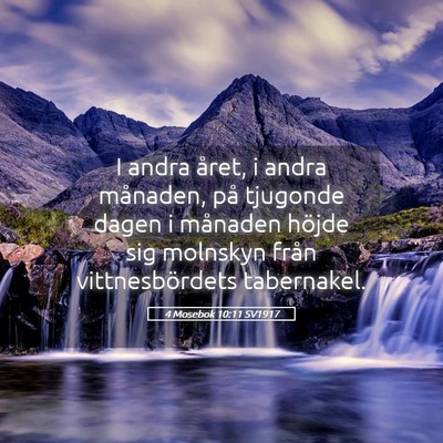 Picture 05 - 4 Mosebok 10:11 SV1917 - I andra året, i andra månaden, på tjugonde - Bible Verse Picture