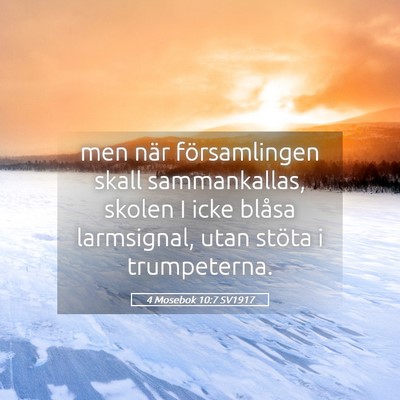 Picture 05 - 4 Mosebok 10:7 SV1917 - men när församlingen skall sammankallas, skolen - Bible Verse Picture