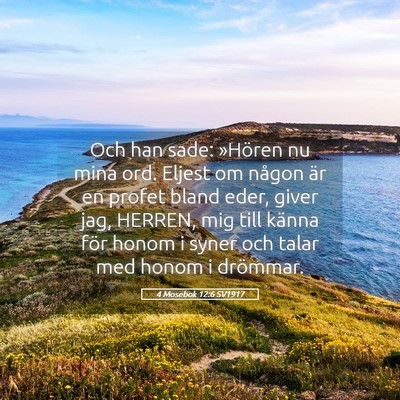 Picture 05 - 4 Mosebok 12:6 SV1917 - Och han sade: »Hören nu mina ord. Eljest om - Bible Verse Picture