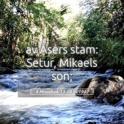 Picture 05 - 4 Mosebok 13:14 SV1917 - av Asers stam: Setur, Mikaels - Bible Verse Picture