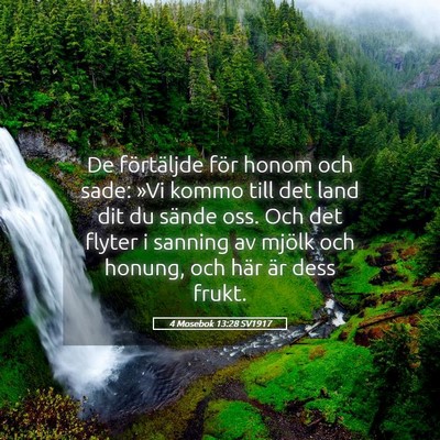 Picture 05 - 4 Mosebok 13:28 SV1917 - De förtäljde för honom och sade: »Vi kommo - Bible Verse Picture