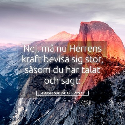 Picture 05 - 4 Mosebok 14:17 SV1917 - Nej, må nu Herrens kraft bevisa sig stor, såsom - Bible Verse Picture