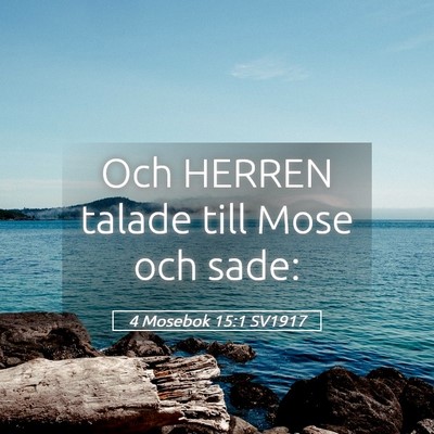 Picture 05 - 4 Mosebok 15:1 SV1917 - Och HERREN talade till Mose och - Bible Verse Picture