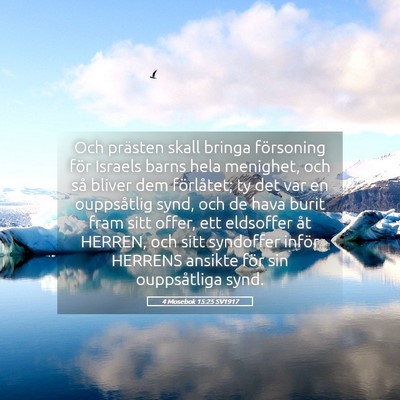 Picture 05 - 4 Mosebok 15:25 SV1917 - Och prästen skall bringa försoning för Israels - Bible Verse Picture