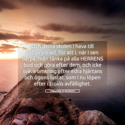 Picture 05 - 4 Mosebok 15:39 SV1917 - Och detta skolen I hava till tofsprydnad, för - Bible Verse Picture
