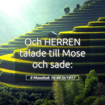 Picture 05 - 4 Mosebok 16:44 SV1917 - Och HERREN talade till Mose och - Bible Verse Picture